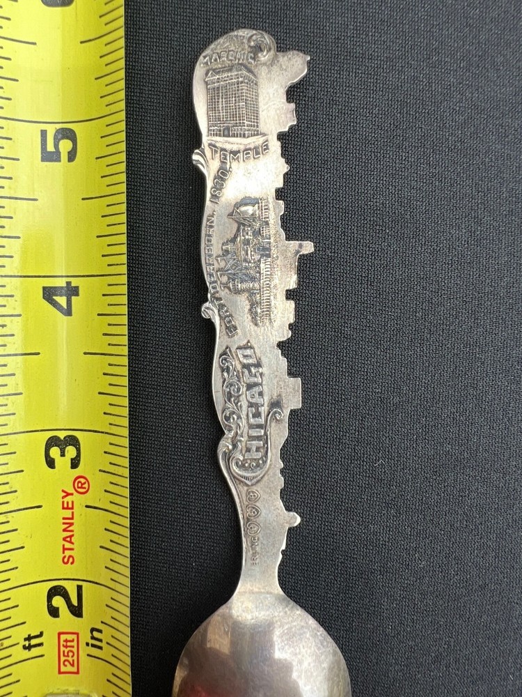ANTIQUE STERLING "CHICAGO" SOUVENIR SPOON