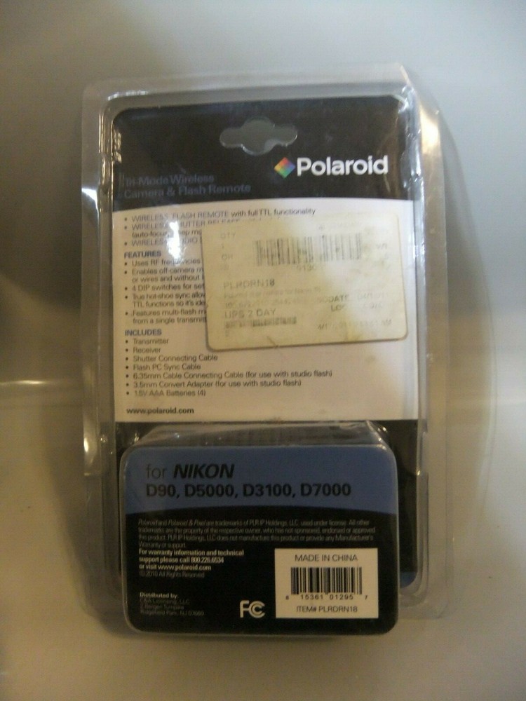 Polaroid Tri-Mode Wireless Camera & Flash Remote For The Nikon D7000  open box