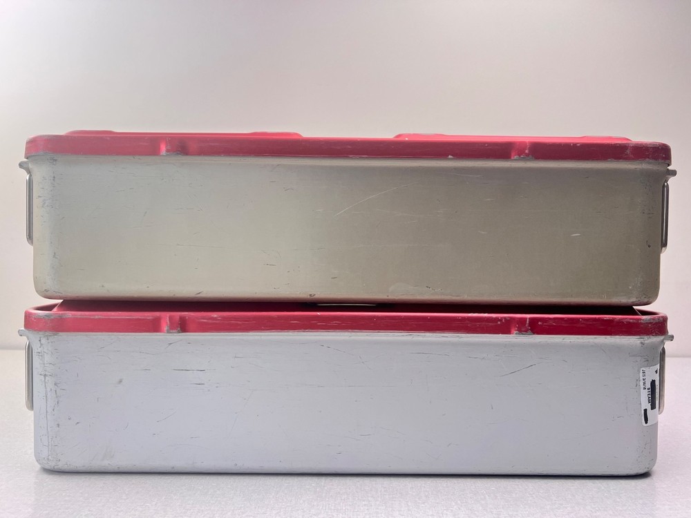 AESCULAP (2) JN442 Sterilization Containers (7) Filter plates