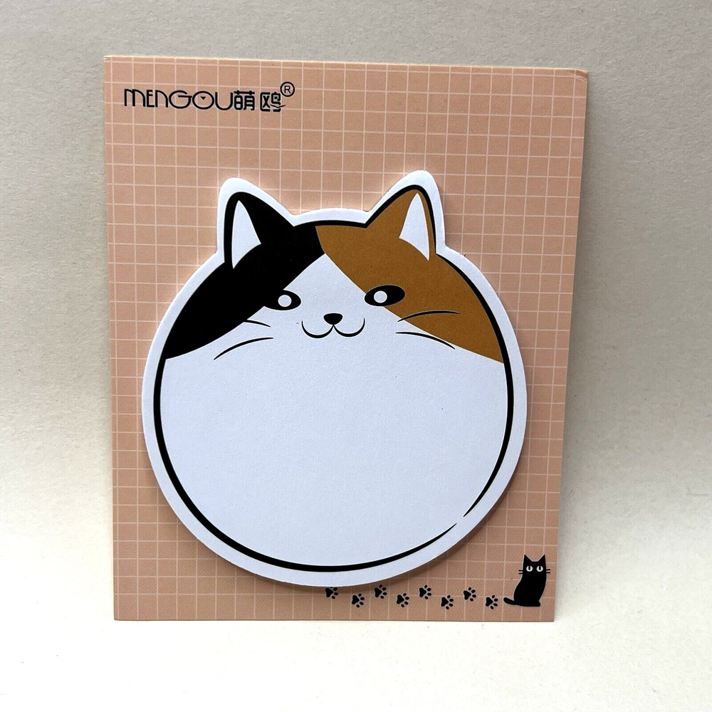Calico Cat Sticky Note Pad Memo School Lunch Notes