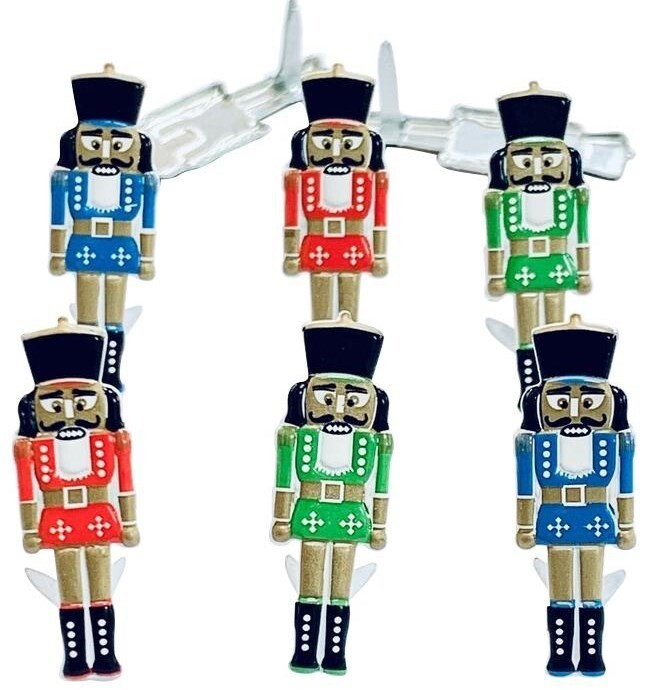 Nutcrackers, Christmas, Decorative Scrapbook Brads - Eyelet Outlet #135