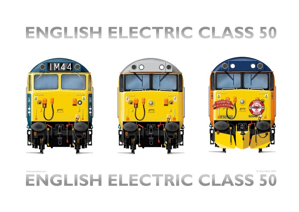 BR Class 50s Head On - Print