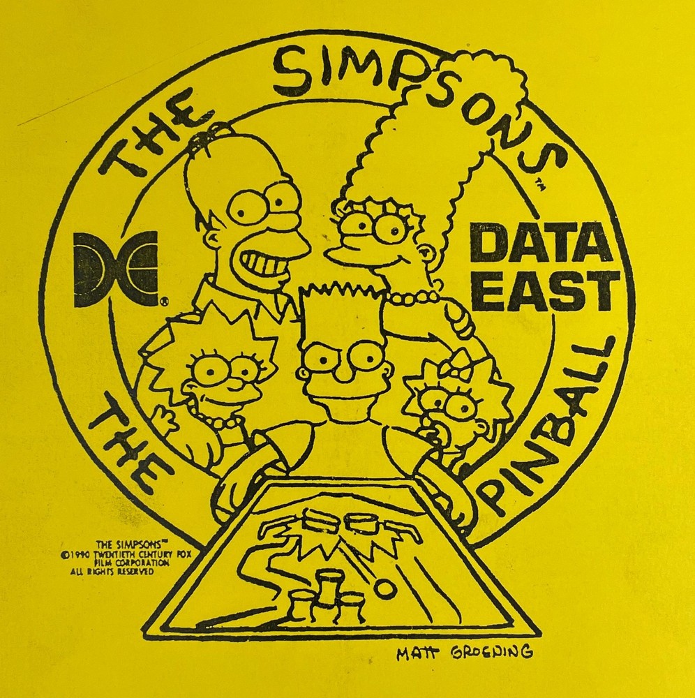 Data East The Simpsons Pinball Machine Game Manual Schematics