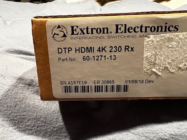 Extron 60-1271-13 DTP HDMI 4K 230 RX Reciever