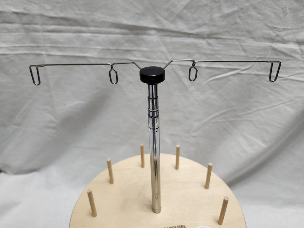 E-Z THREAD CAROUSEL 3 Tier Sewing 42 Spools + Adjustable Thread Holder