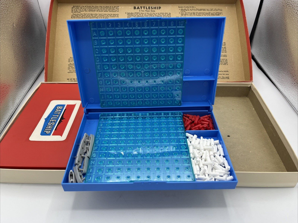 Battleship Strategy Game 1967 Milton Bradley 4730 Original Box Complete