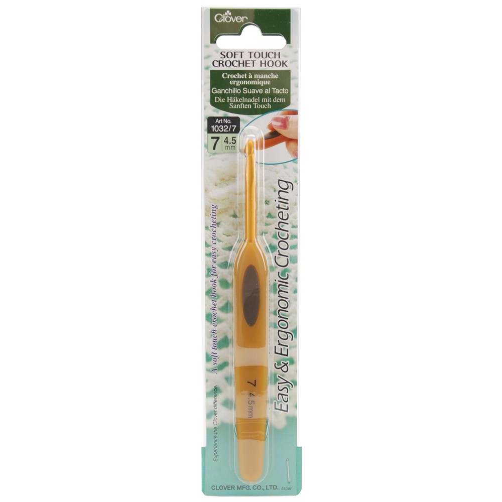 Clover 10327 Soft Touch Crochet Hook-Size 7/4.5mm