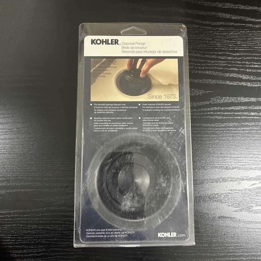 Kohler Solid Durable Disposal Flange and Stopper for Standard Garbage Disposals