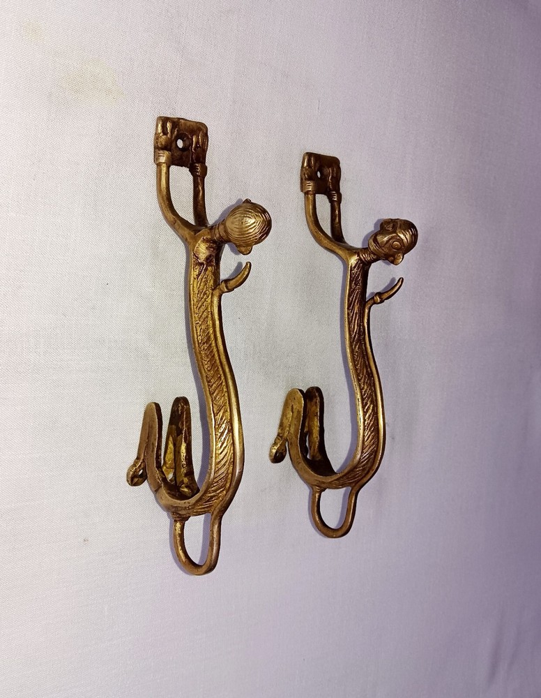 Vicious Chimpanzee Cabinet Pull Set Brass Tribal Monkey Cupboard Handle CA737