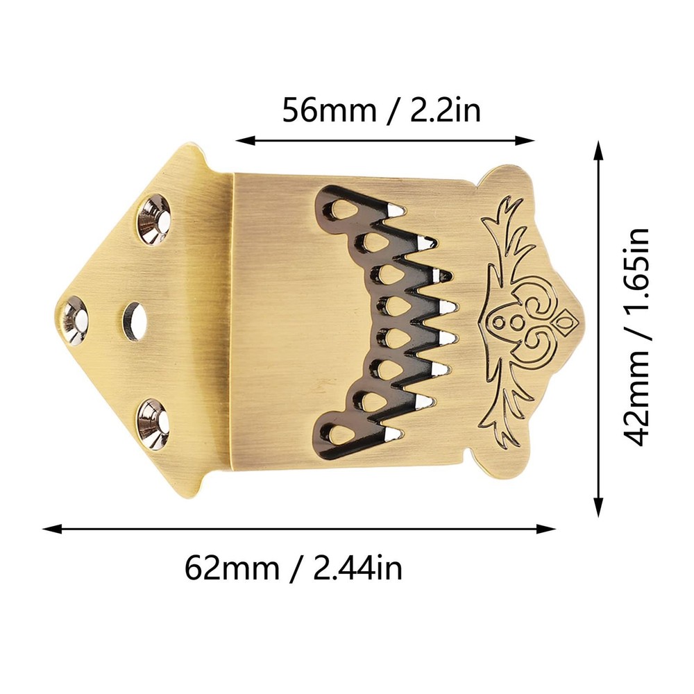 8 String Mandolin Tailpiece Metal Feather Pattern Replacement Part for Arched...