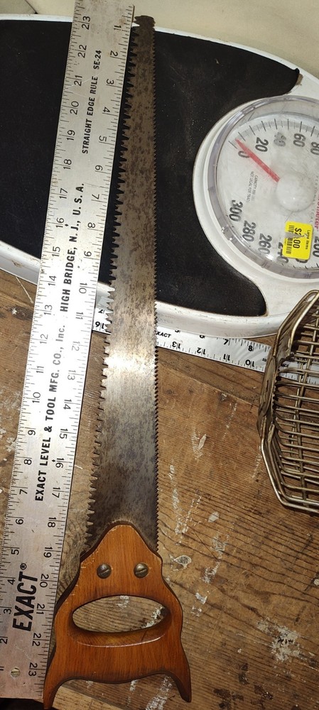 Double sided Hand Saw Wood Handle 24" OAL