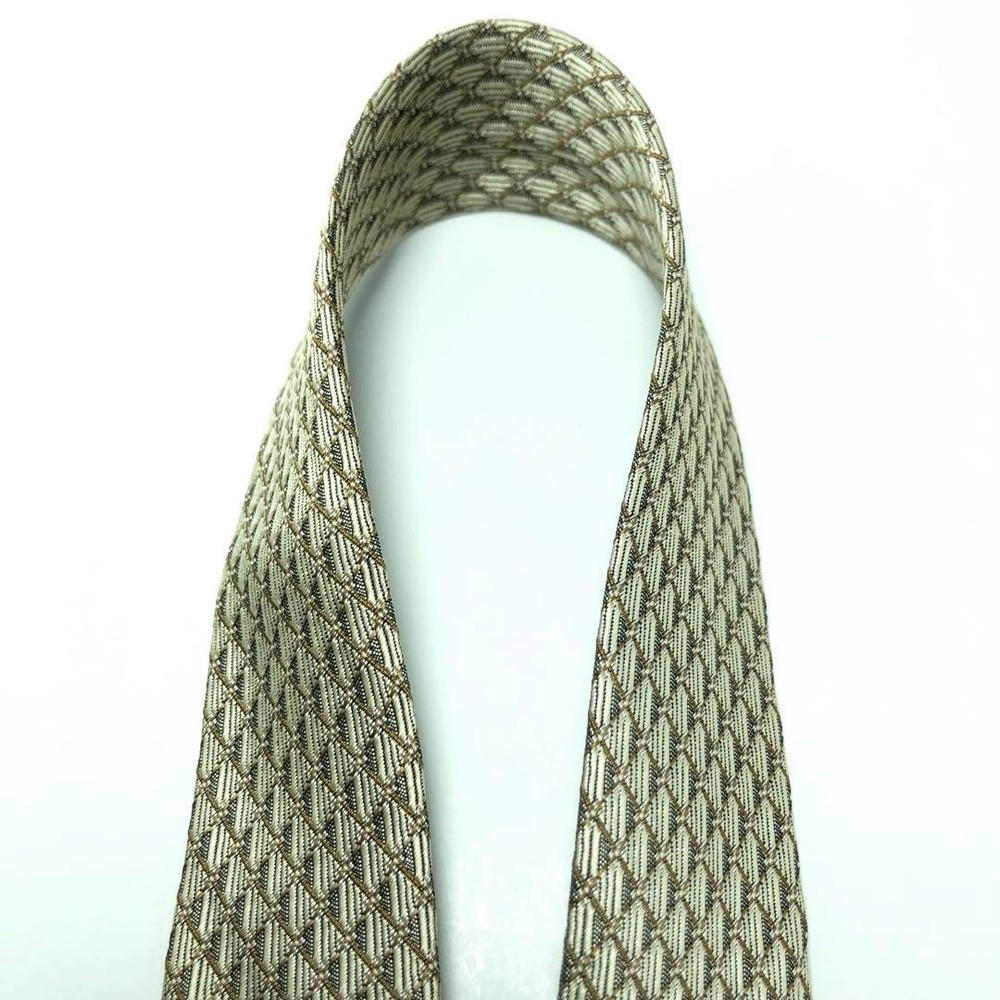 good COMME CA DU MODE tie geometric pattern beige