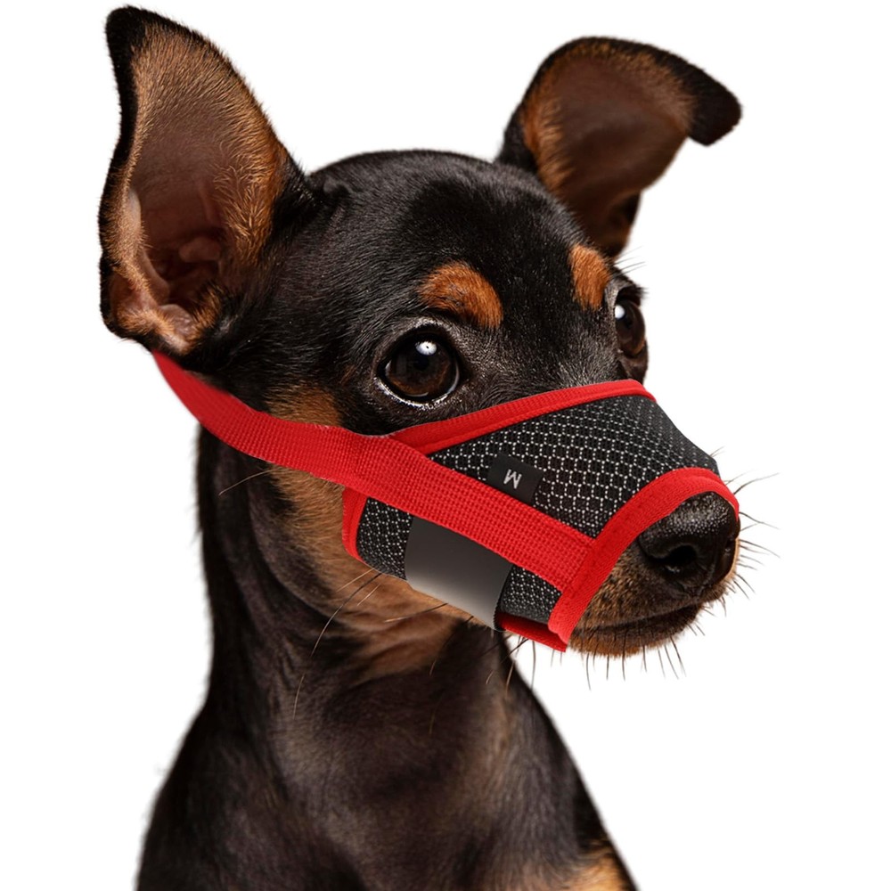 WLLHYF Soft Nylon Muzzle  Breathable Mesh Fabric, Anti Barking, Comfortable &...