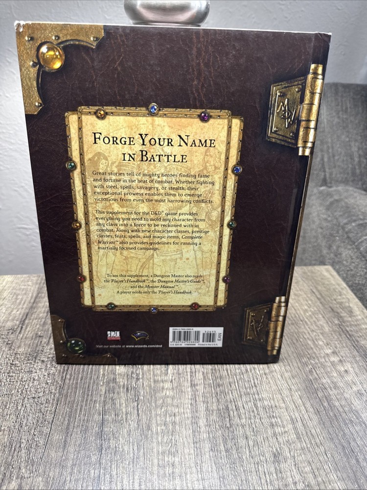 Dungeons & Dragons Complete Warrior: A Player's Guide to Combat 2003 Hardcover