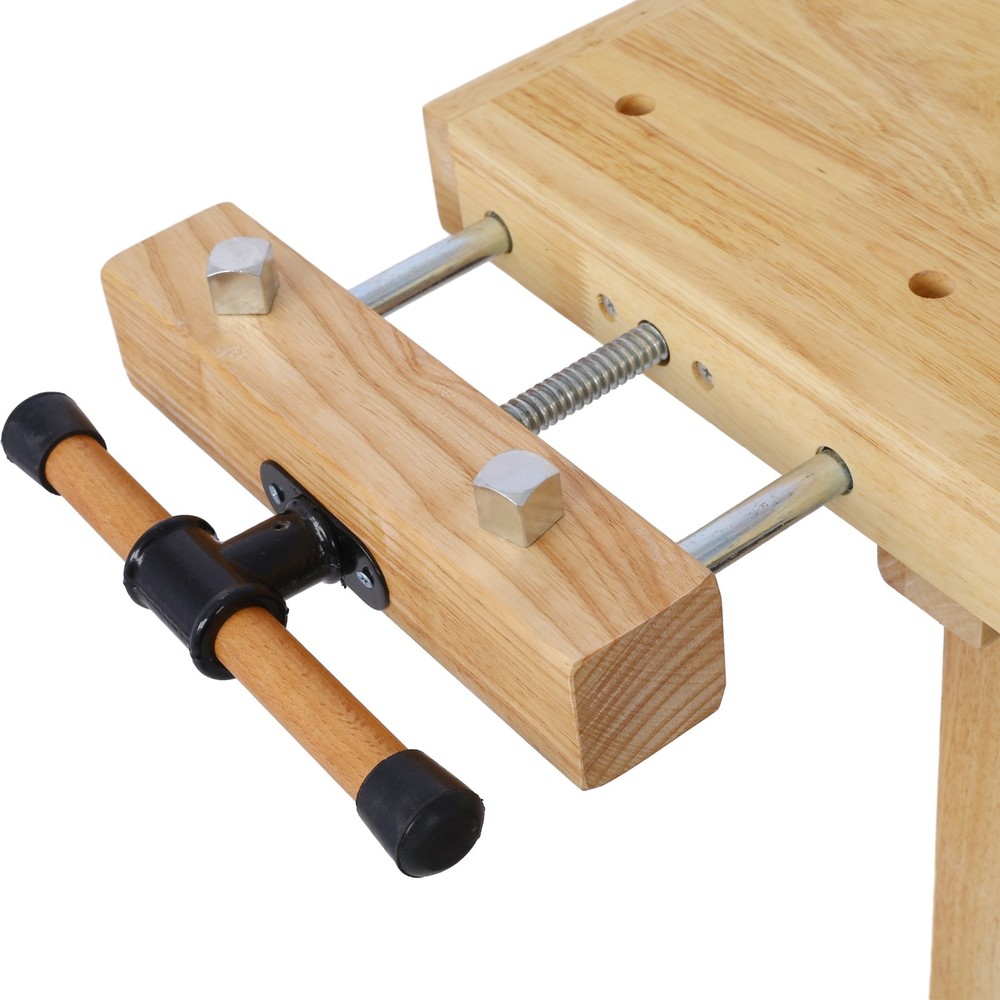 55" Heavy-Duty Wood Workbench w/ 9" Rapid Vise
