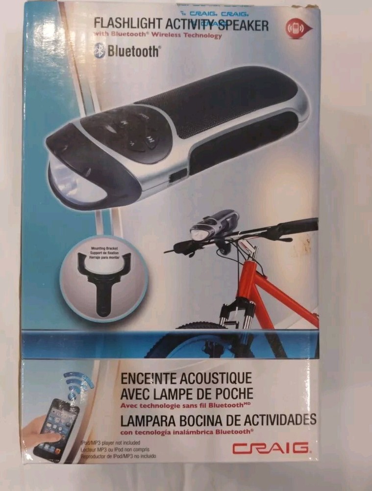 Craig Electronic Bike Flashlight Activity Speaker Bluetooth Wireless Technology