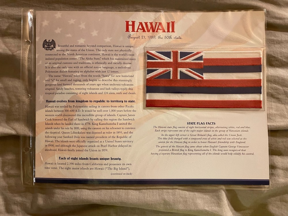 WILLABEE & WARD FLAG PATCH PANE **** HAWAII