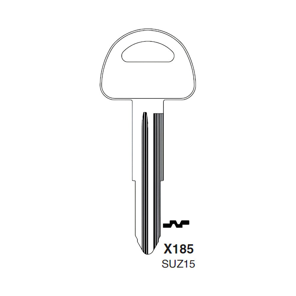 SUZ15 / X185 Key Blank Nickel
