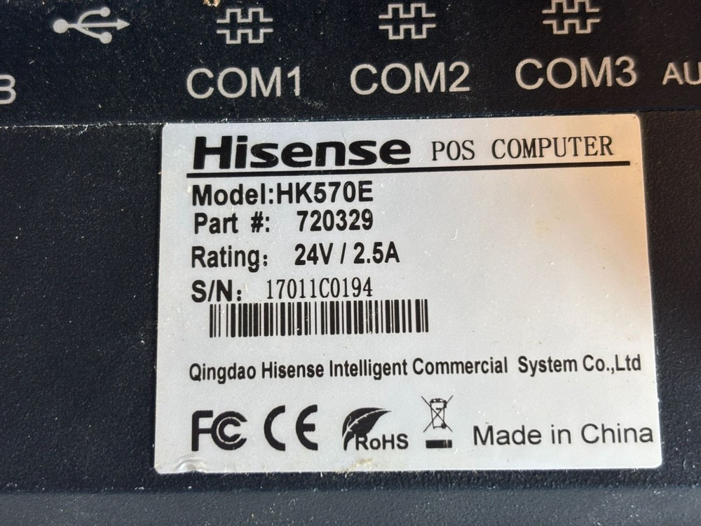 Hisense HK570E POS Touchscreen Computer Windows 10 Enterprise Reset