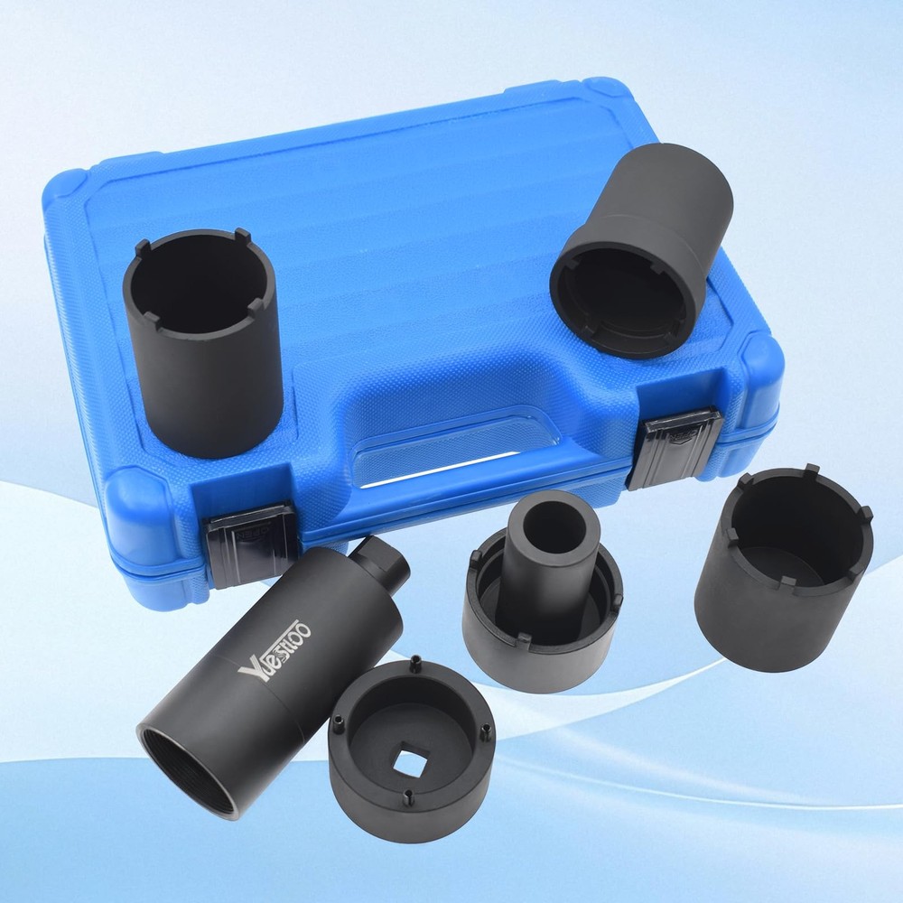 Yuesstloo Spindle Nut Socket Tool Kit, 6 Pcs Axle Hug Lock 6Pcs, Blue