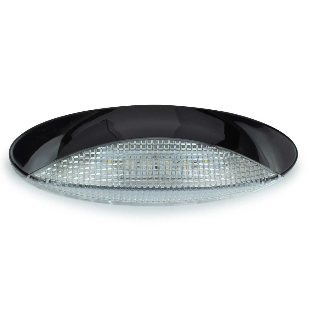 RV LED Porch Light Euro clear lens camper RV trailer Camper Black exterior 12V