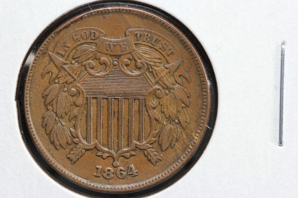 1864 2 Cent Piece 1AVN
