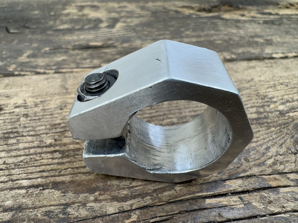Silver Bmx 1” Seat Clamp Old Mid School