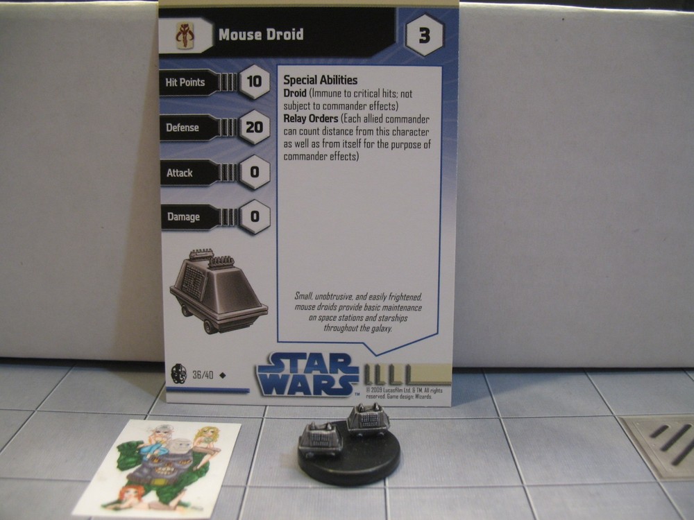 =Star Wars IMPERIAL ENTANGLEMENTS Mouse Droid 36/40 with card=
