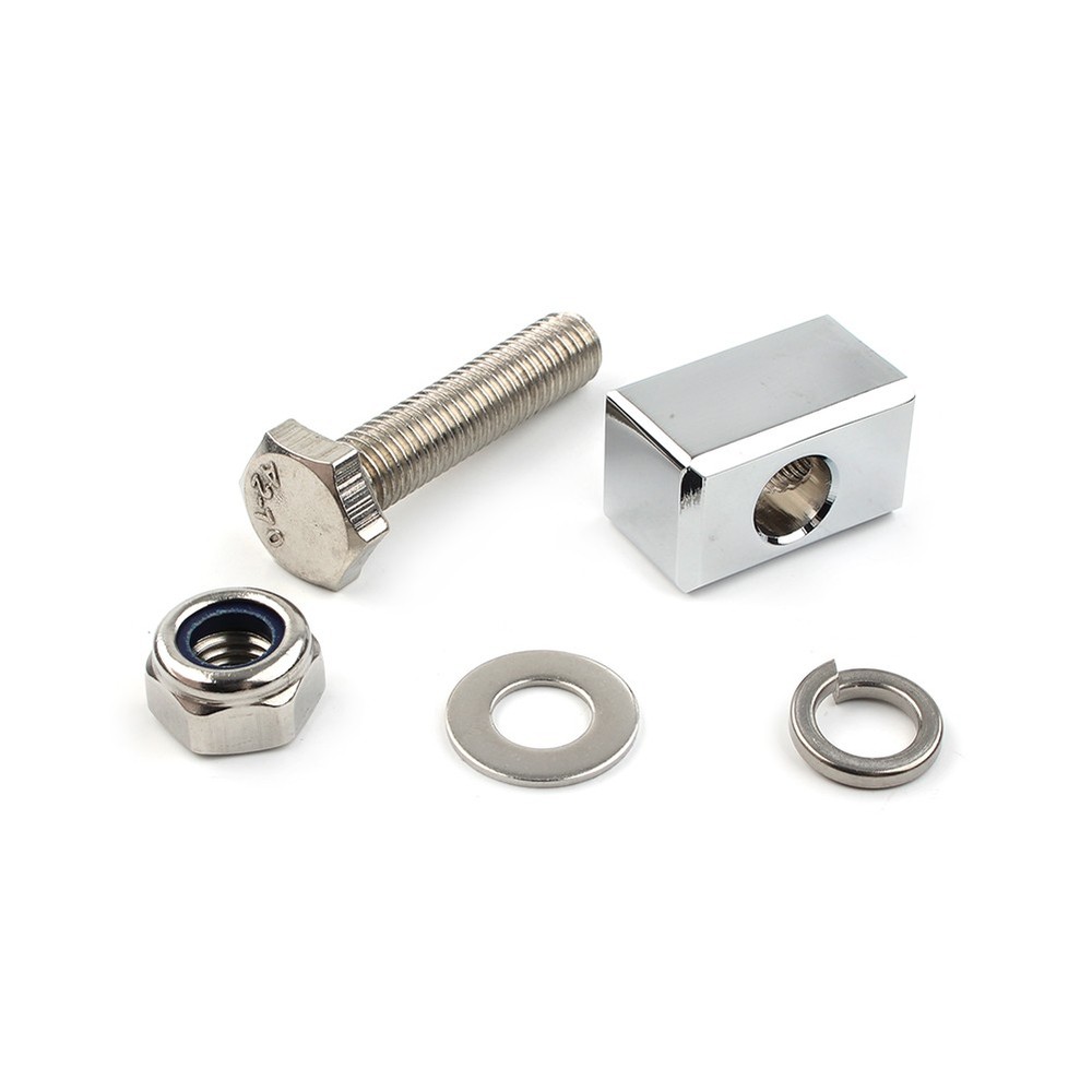 Headlight Mounting Block Fit for Harley Headlamp Custom Head Light Mount Chrome