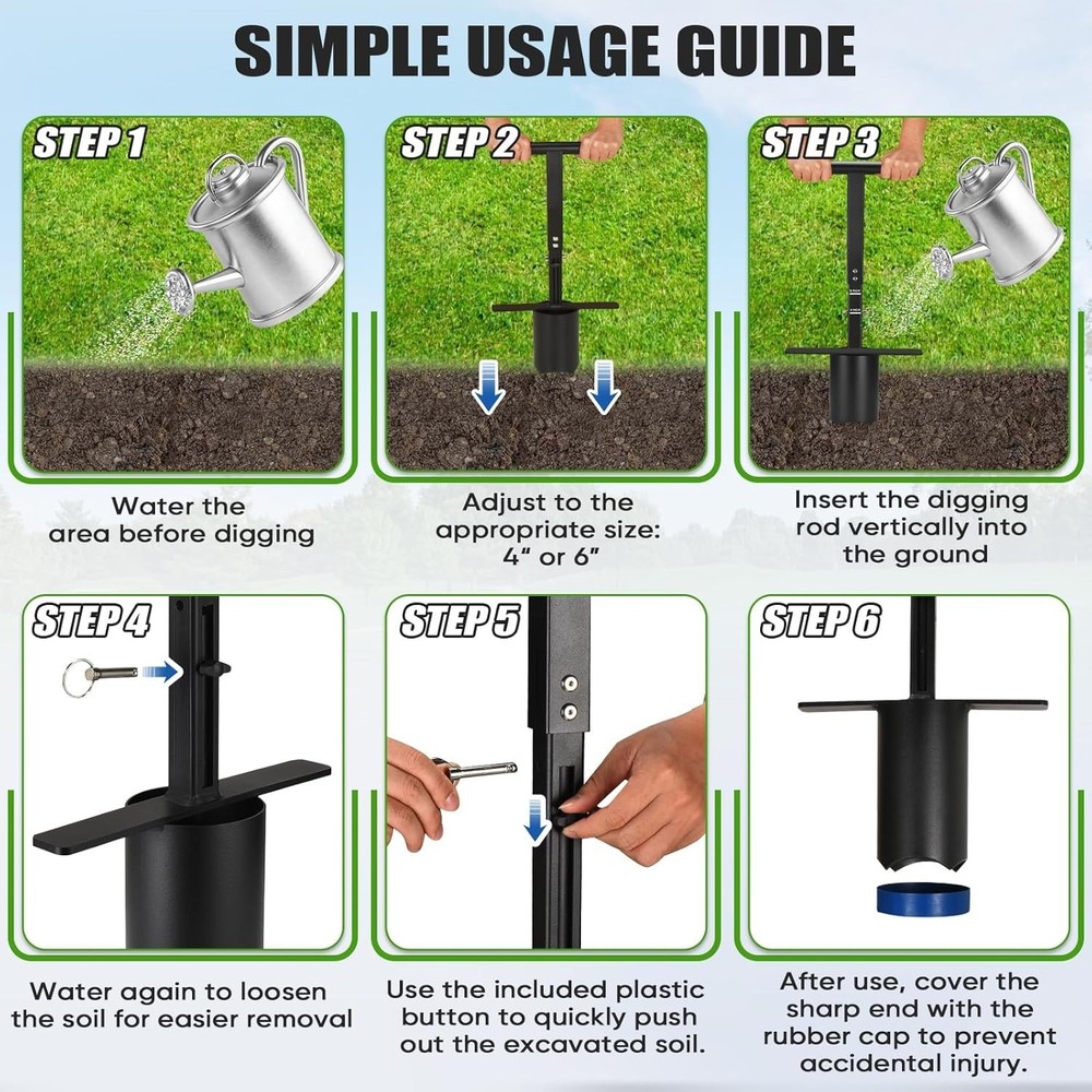 Golf Hole Cutter, Easy Digging 2 Sizes Golf Hole Cup, Golf Hole Digger for USGA