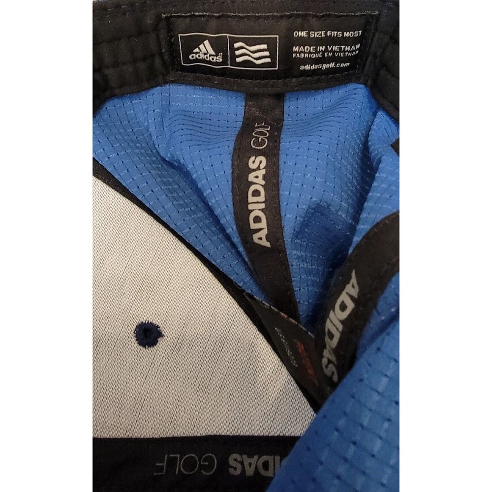 Adidas Golf Blue Hat Cap Windmill Snap Back Adjustable Size Lightweight