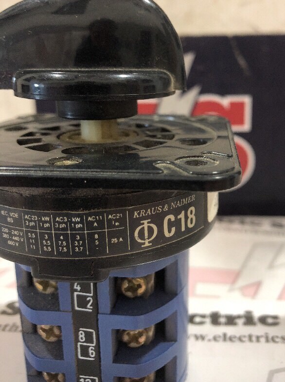 Kraus & Naimer Switch C18 120 Amp 600 Volt