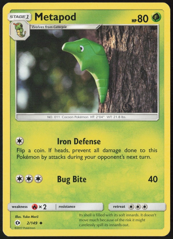 Metapod Normal 2/149 SM Base Set NM