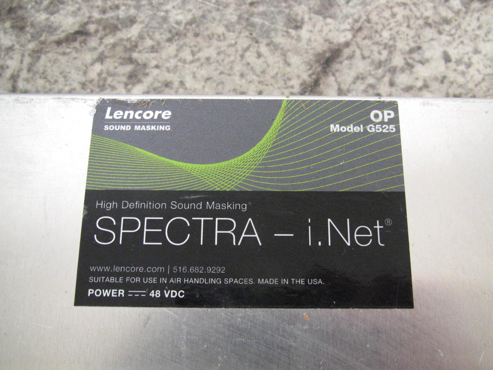Lencore Sound Masking SPECTRA - i.NET G525 OP Operating Platform / Controller