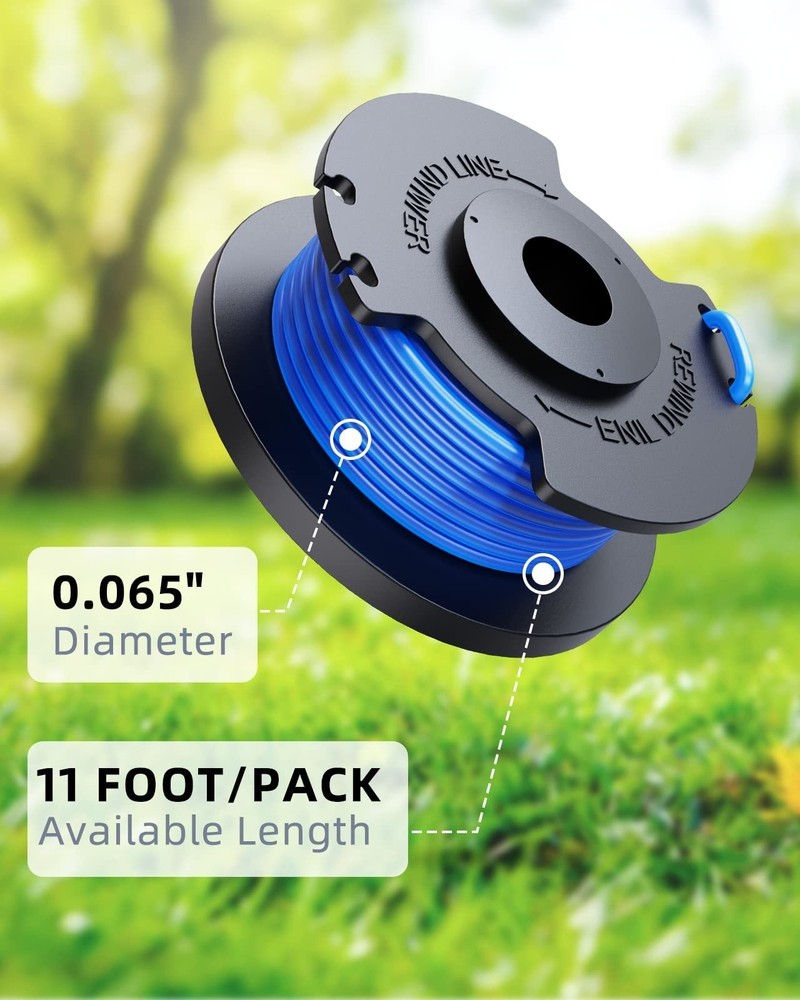 Weed Eater String 0.065", 99FT Replacement, 6 Spools, Trimmer Line, Black