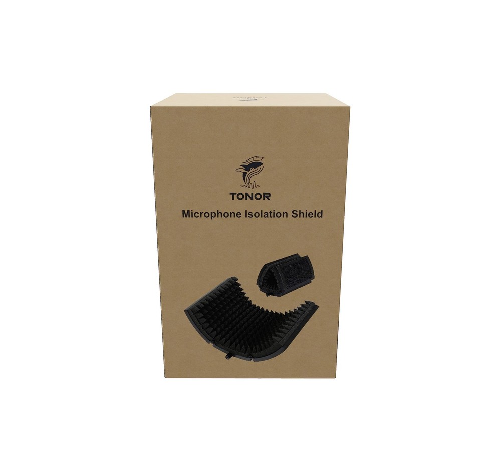 TONOR Microphone Isolation Shield, Studio Mic Sound Absorbing Foam Reflector ...