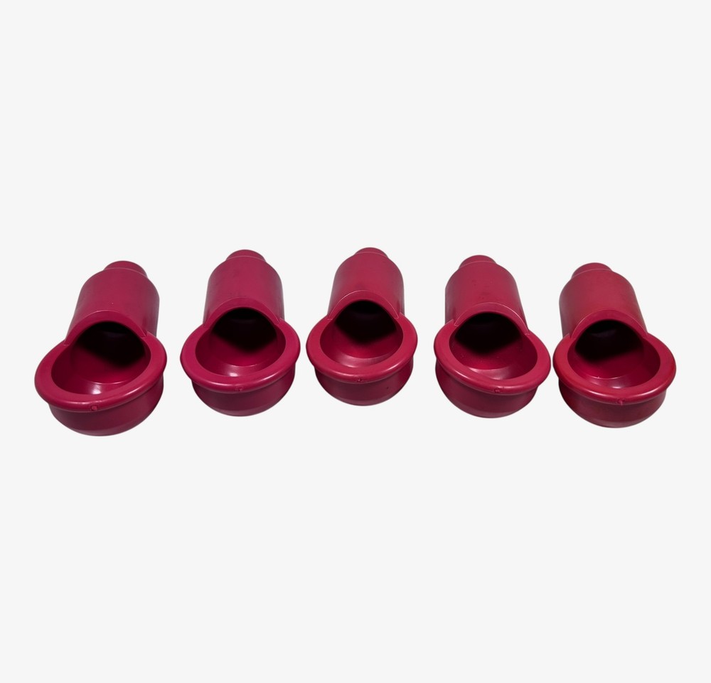 VTE Red Rubber Battery Terminal Cover - 5 Pack