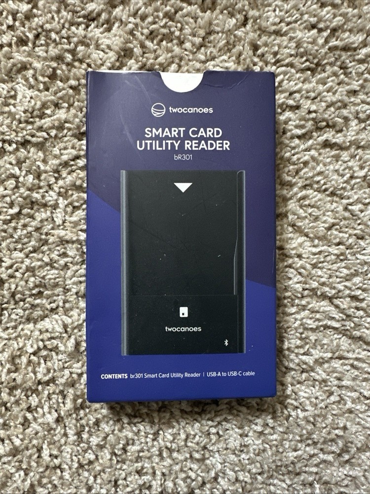 Twocanoes Smart Card Utility Reader BR301, Bluetooth