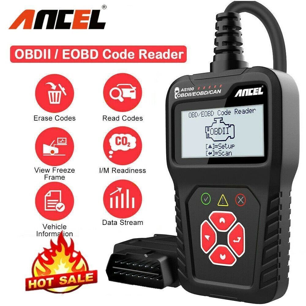Ancel AS100 OBD2 Scanner Car Diagnostic Tool Erase Engine Fault OBD2 Code Reader