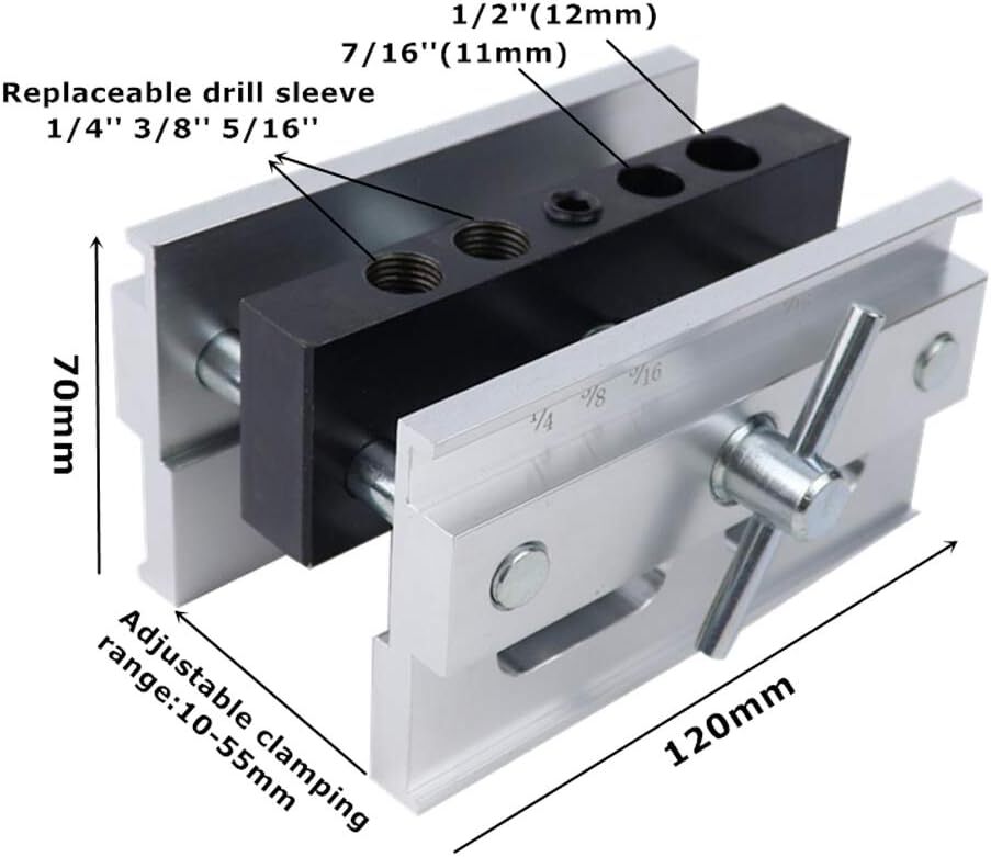 Drilling Guide Positioner Woodwork Doweling Jig Tool Hole Self Centering Locator