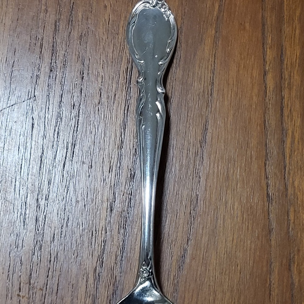 Wm. Rogers IS Moonlight Silverplate Pierced/Slotted Spoon 1959