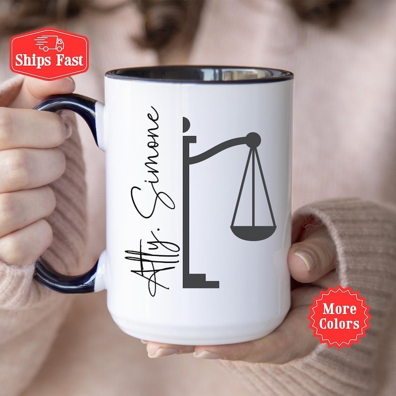 Personalized Lawyer Mug Custom Attorney Coffee Cup Gift