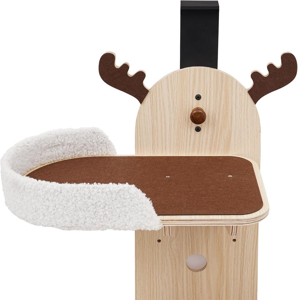 4-Tier Cat Climbing Frame w/ Cat Scratching Board Hanging Cat Climbing Frame