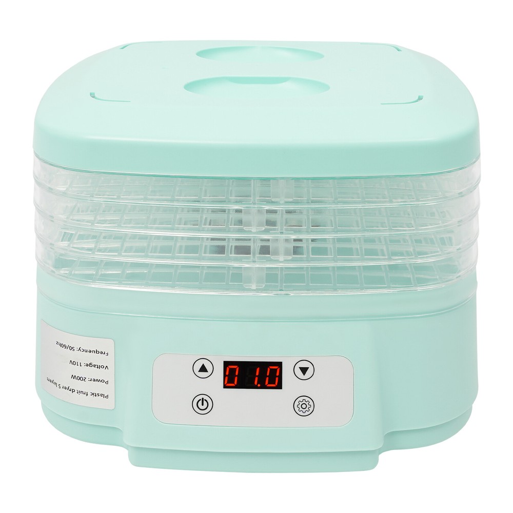 5 Trays Food Dehydrator Machine 200W Adjustable Timer Fruit Drying Machine 200W