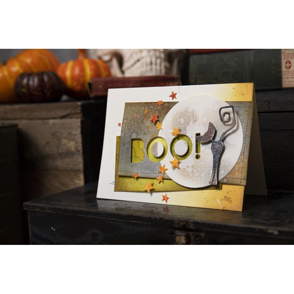 Tim Holtz "BOLD TEXT HALLOWEEN" Sizzix Thinlits Dies 665995 MSRP $35