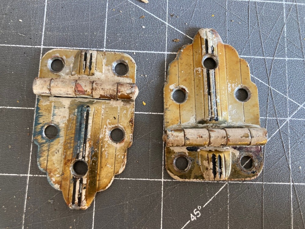 Pair Art Deco Cabinet Hinges
