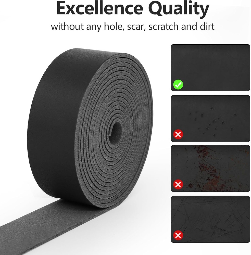 Faux Leather Strap Strips Double Sided PU Leather Crafts DIY Width 10mm-30mm