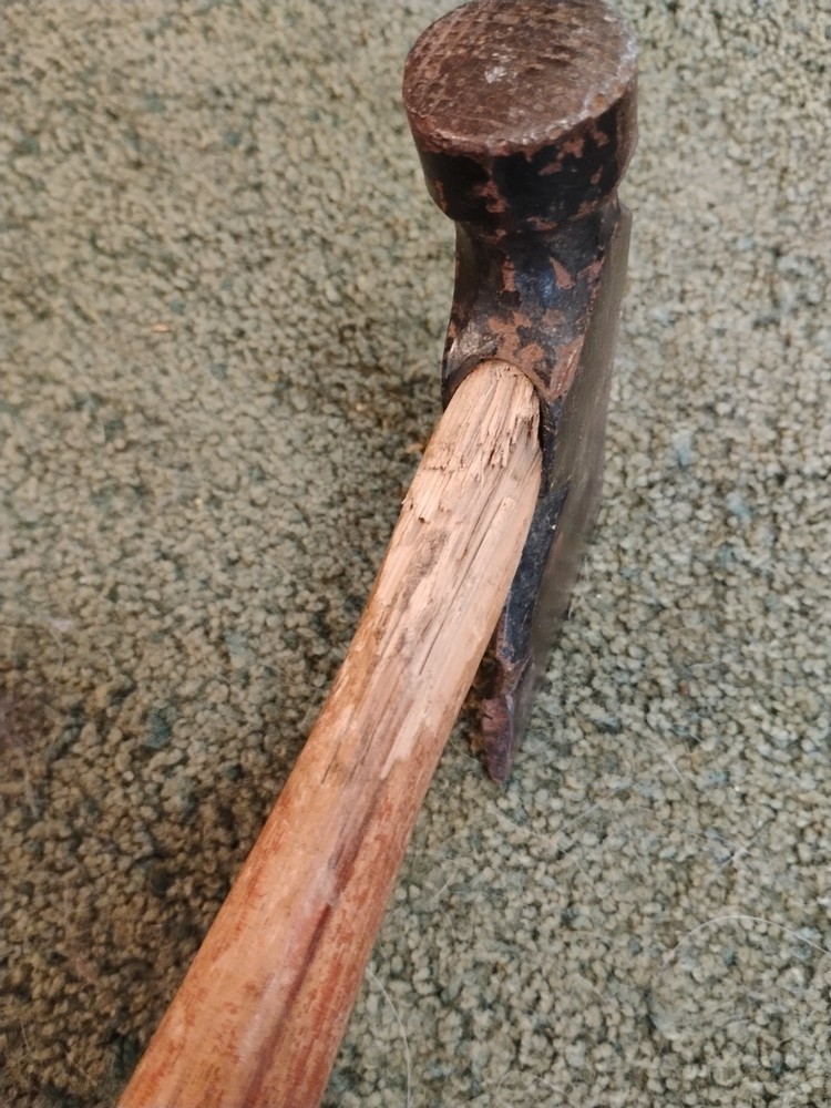 Vintage Wooden Handle Hatchet Very Sharp Solid Great Useable Condition USA