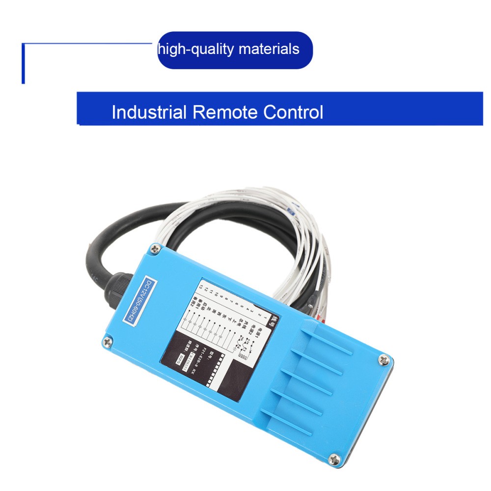 Industrial Wireless Remote Control Transmitter+Receiver Max 100m for Hoist Crane