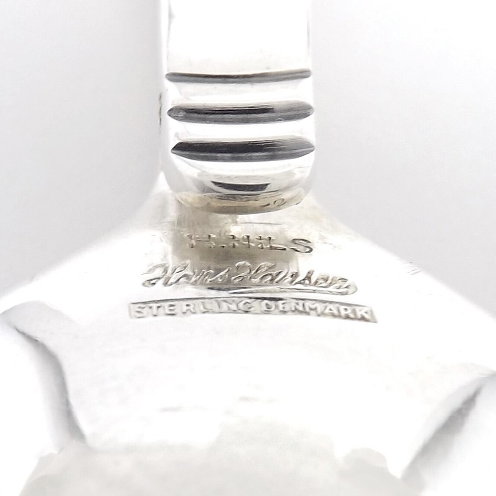 Hans Hansen Sterling Silver Ripple Danish Converted Dinner to Camping Fork Spoon